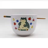 Pokémon Snorlax Ceramic Ramen Bowl with Chopsticks