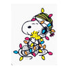 Snoopy Tangled in Christmas Lights Pocket Note