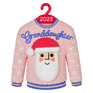 Hallmark 2023 Granddaughter Christmas Sweater 2023 Ornament