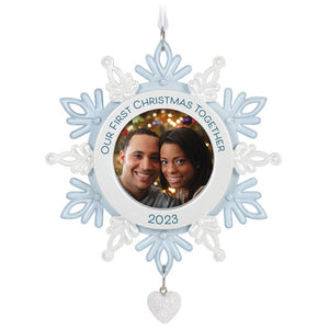 Hallmark 2023 Our First Christmas Together Snowflake 2023 Photo Frame Ornament