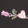 Glass Baron Pink Pearl Rose "I Love You"