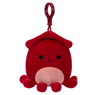 Squishmallow Altman the Red Squid 3.5" Clip Stuffed Plush by Kelly Toy