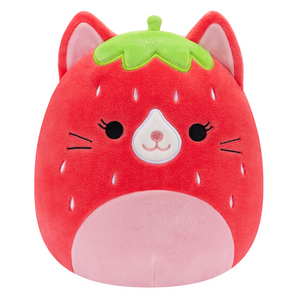 Squishmallow Strawberry Cat 8" Stuffed Plush by Kelly Toy