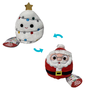 Christmas Squishmallow Jingle the White Christmas Tree and Nick the Santa Flip-A-Mallow 5" Stuffed Plush by Kelly Toy