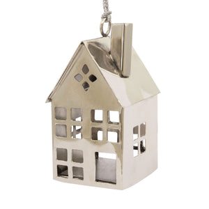 Silver House Metal Christmas Hallmark Ornament