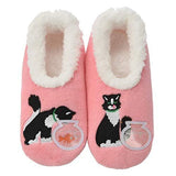 Women's Simply Pairables Cozy SnooziesÂ® Pink Cat with Fishbowl