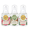 Michel Design Works Mini Foaming Hand Soap Set: Christmas Bouquet, White Spruce, Joy to the World